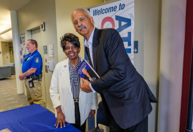 Dr. Barbara Gaba with Stedman Graham