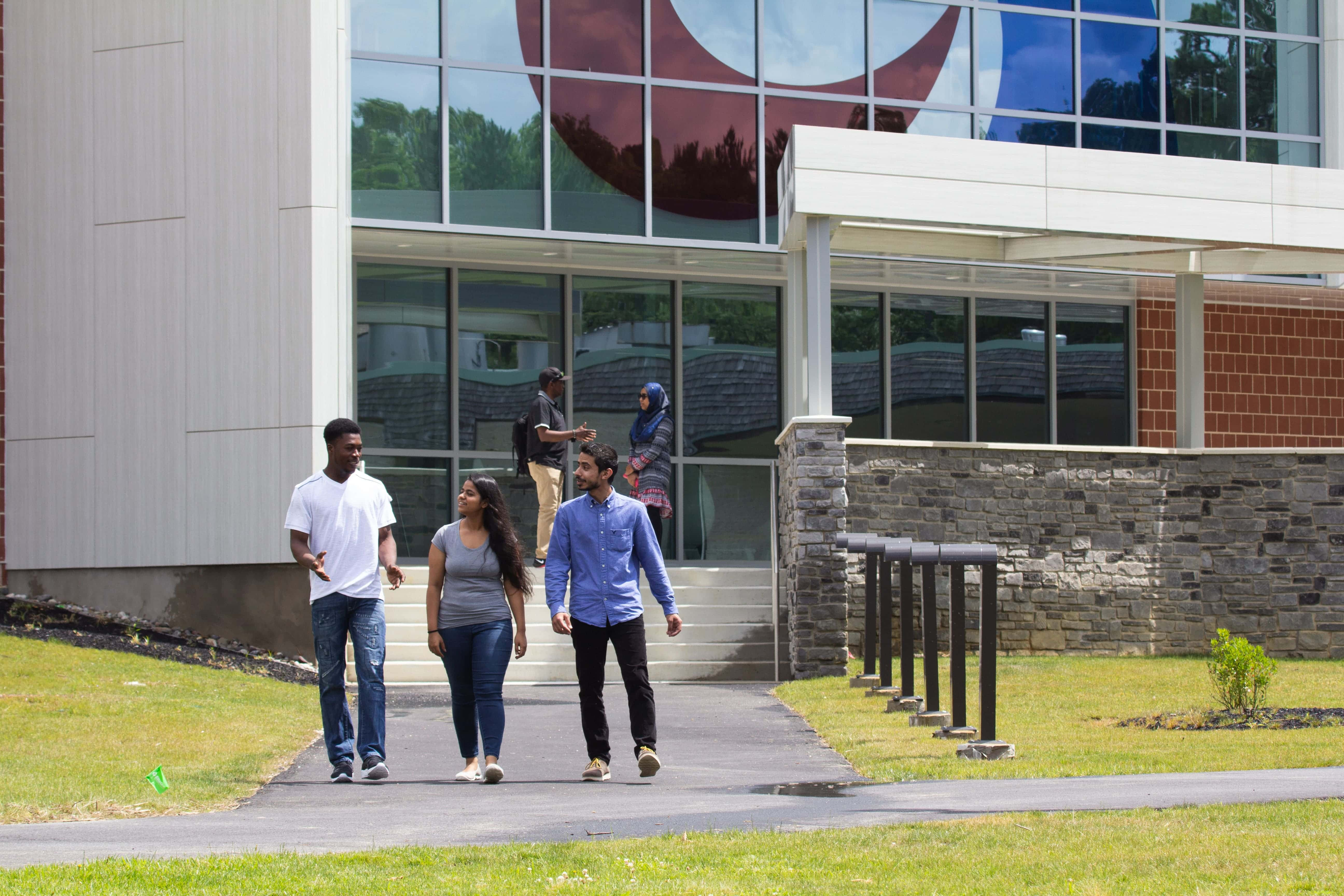 Students walking to class