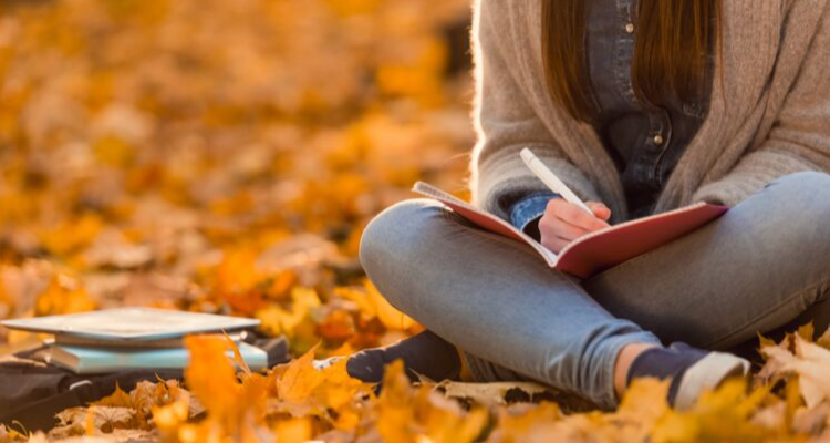 student studying