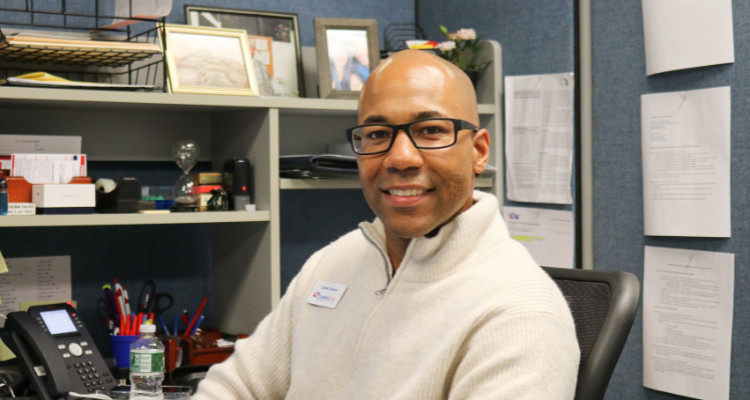 Jerome Ingram at his desk