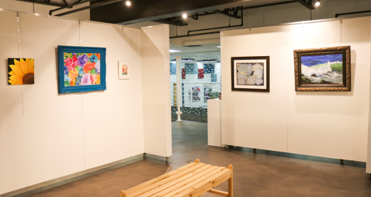 Interior of the art gallery at Atlantic Cape