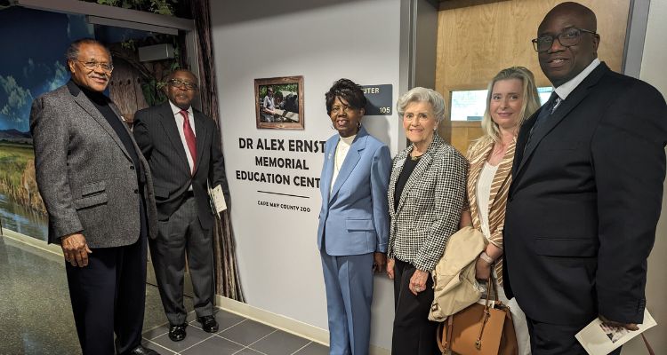 Atlantic Cape President Dr. Barbara Gaba with her husband and members of the Board of Trustees