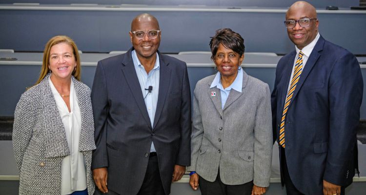 Krista Fitzsimons, Dr. Theodore Darden, Dr. Barbara Gaba and Trustee Rev. Dr. Thomas Dawson